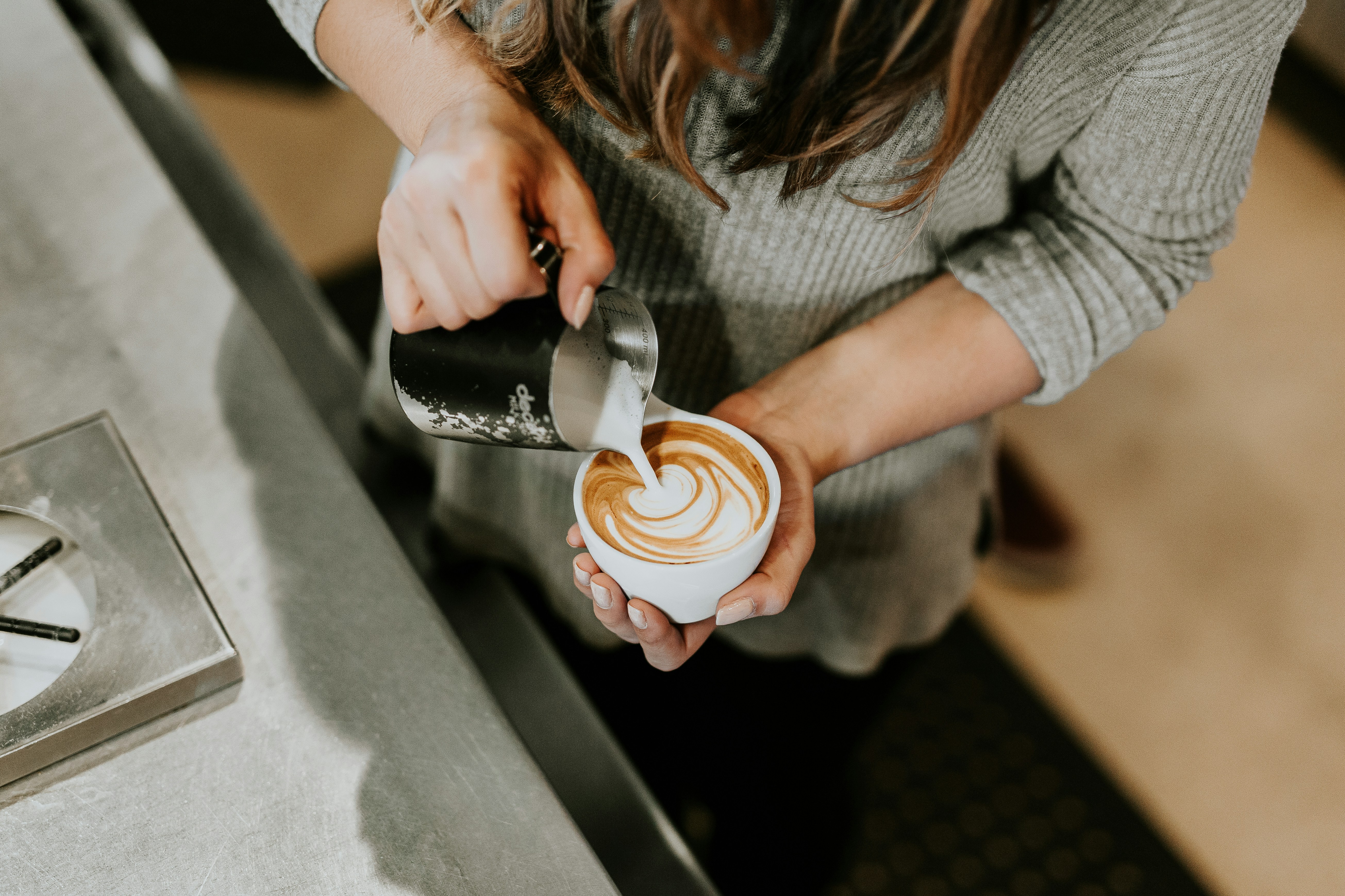 Expert barista at work