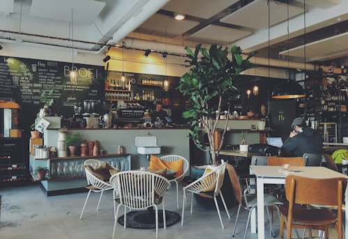 Cozy coffee shop space